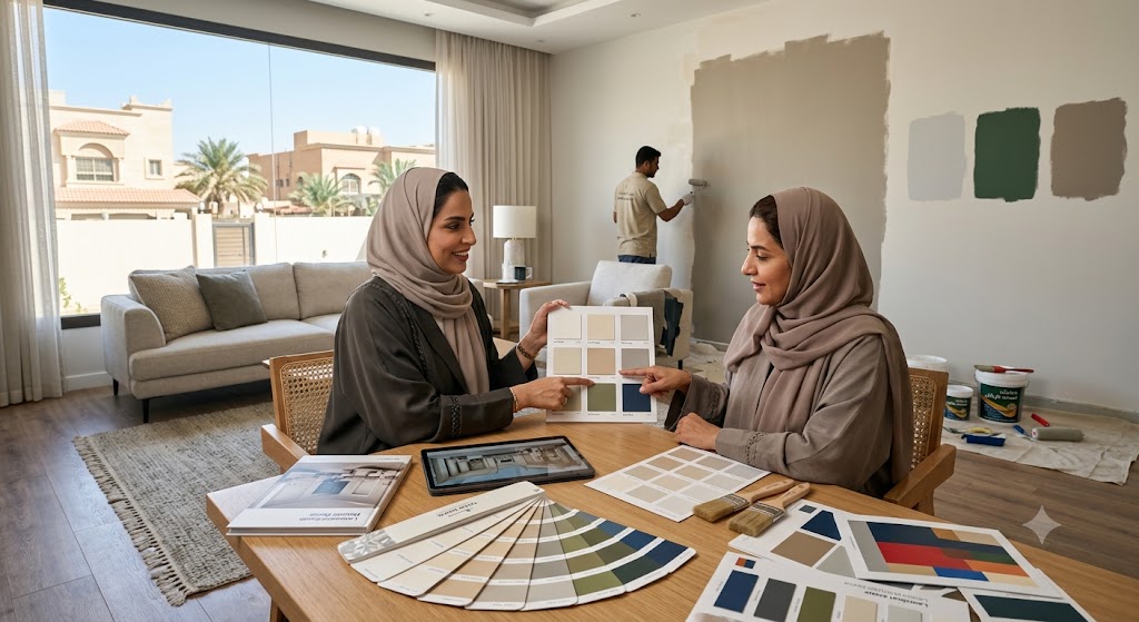 دليل اختيار ألوان الدهانات تنسيق مثالي لمنزلك مع لمسات الرياض